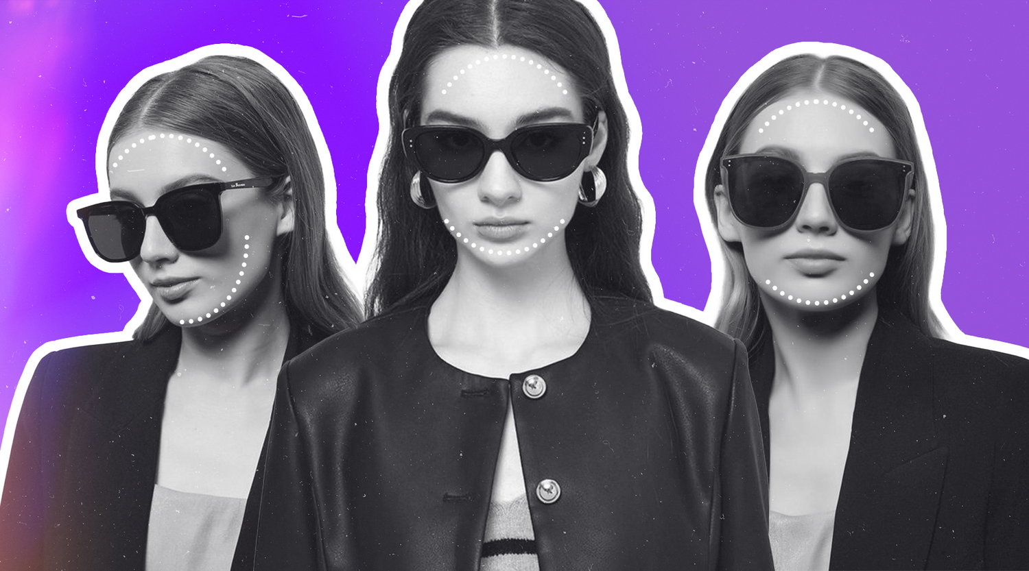 models wearing Sunglasses For Round Faces