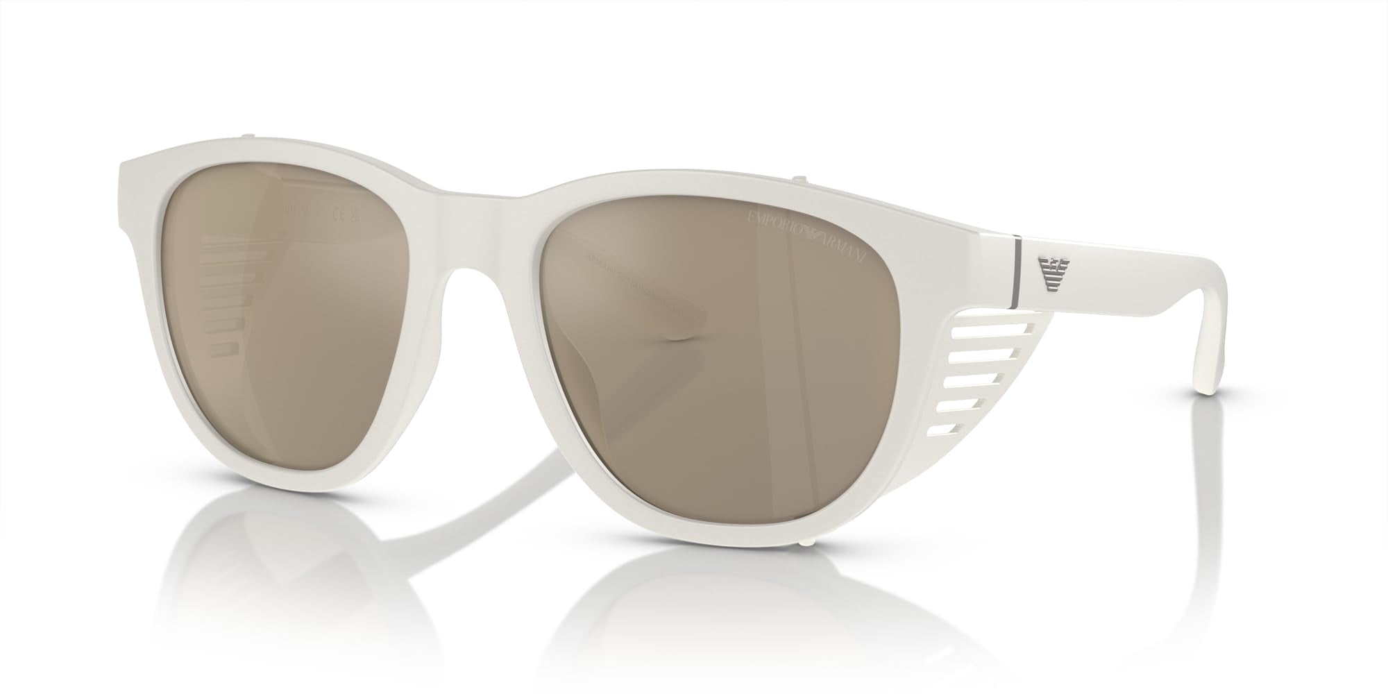 MATTE WHITE | LIGHT BROWN MIRROR GOLD