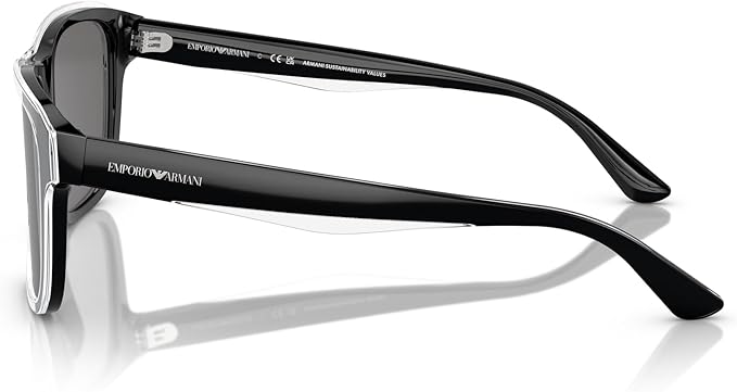 SHINY BLACK TOP CRYSTAL | DARK GREY POLARIZED