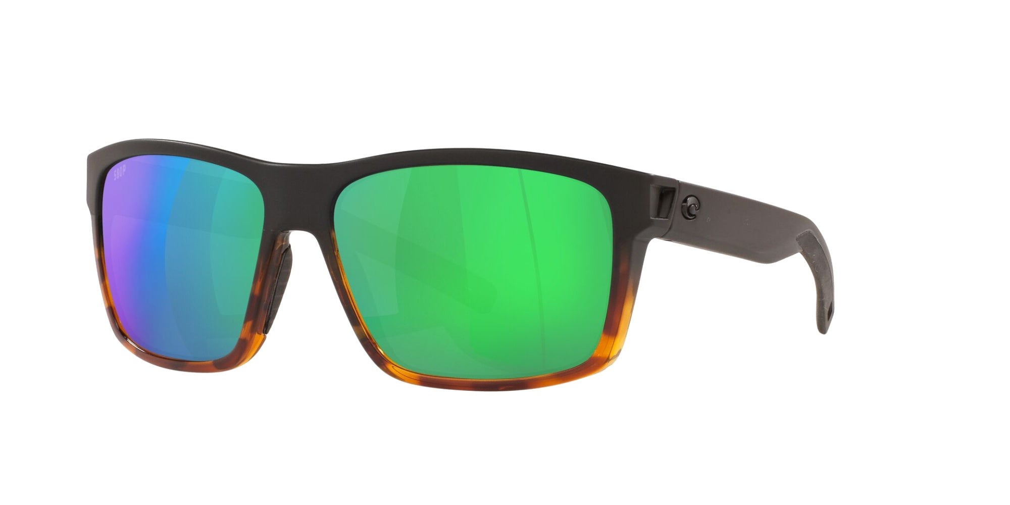 MATTE BLACK SHINY TORTOISE | GREEN MIRROR