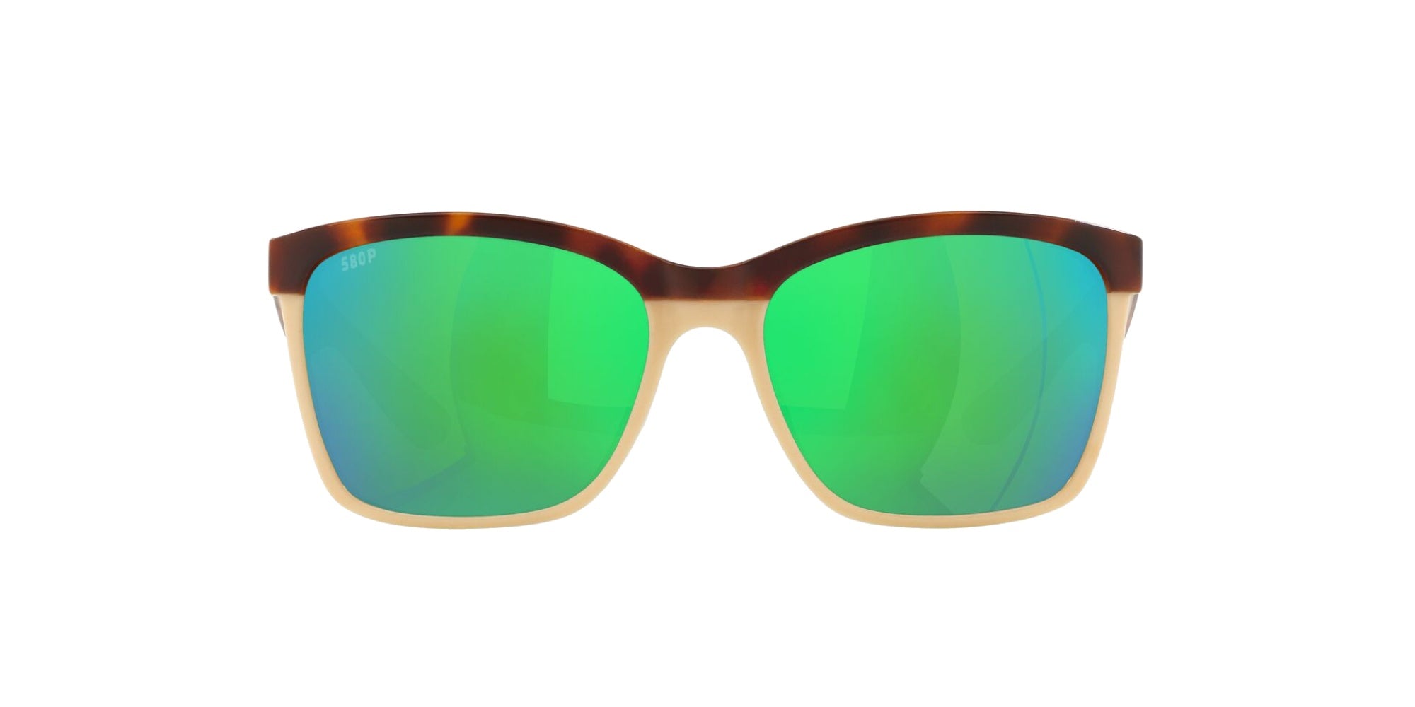 (905307) RETRO TORTOISE CREAM PINK | GREEN MIRROR