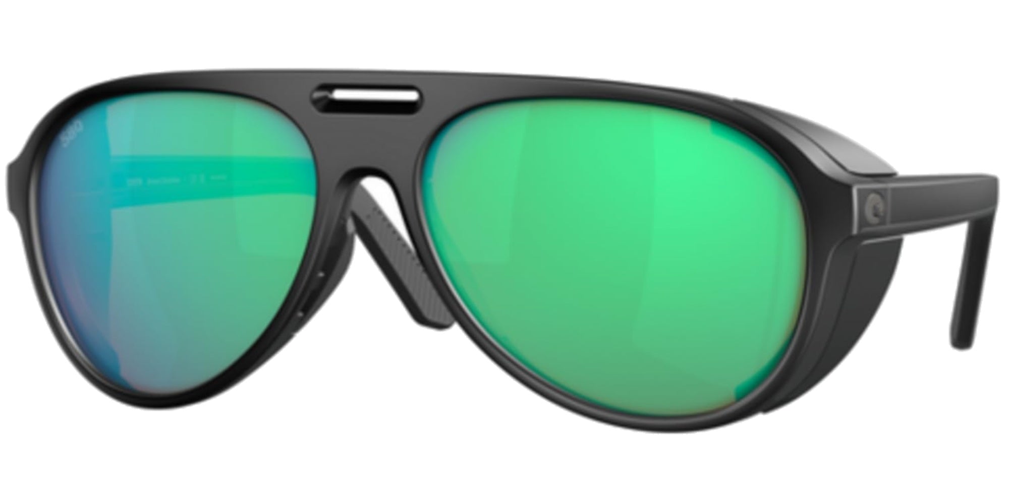 (911702) MATTE BLACK | GREEN MIRROR