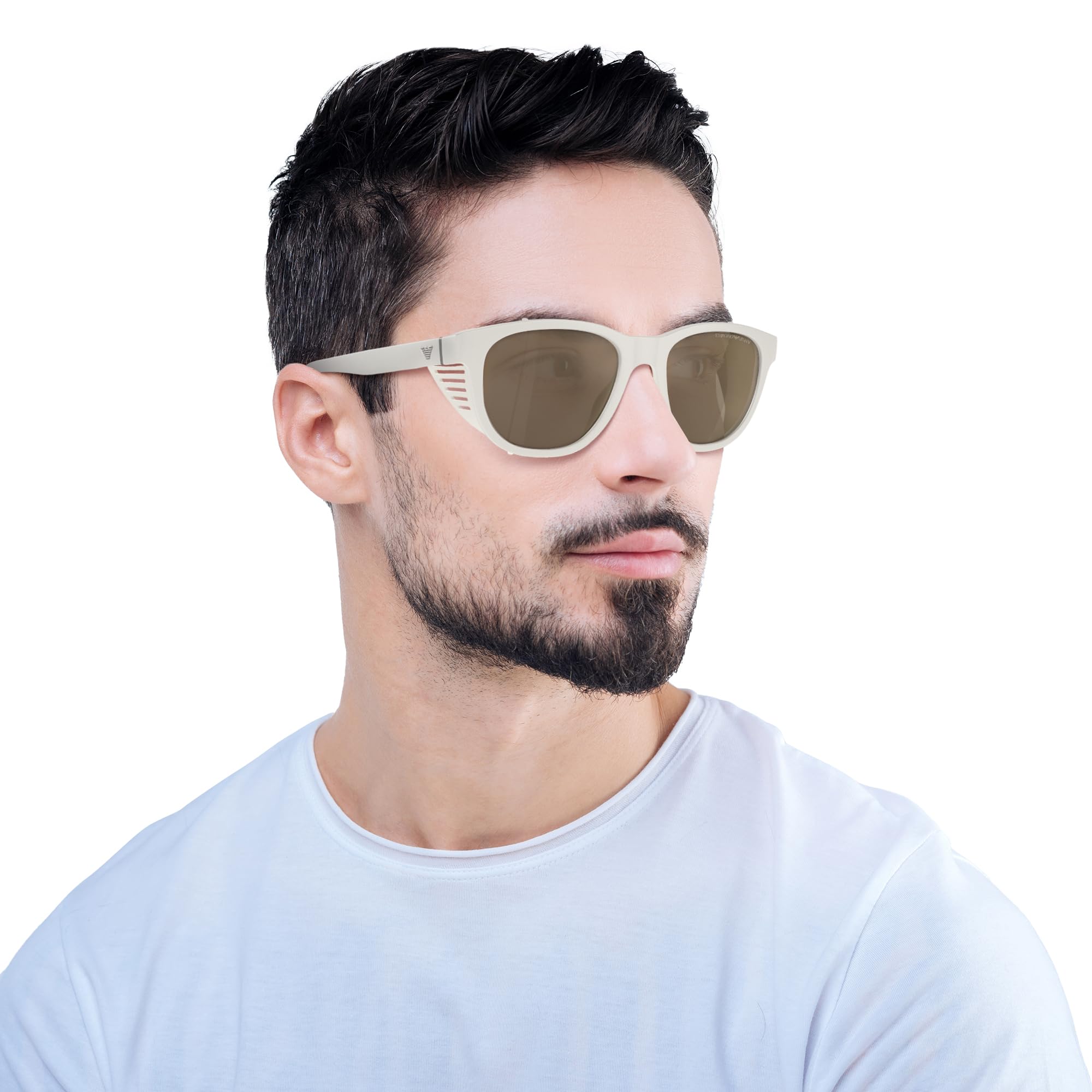 MATTE WHITE | LIGHT BROWN MIRROR GOLD