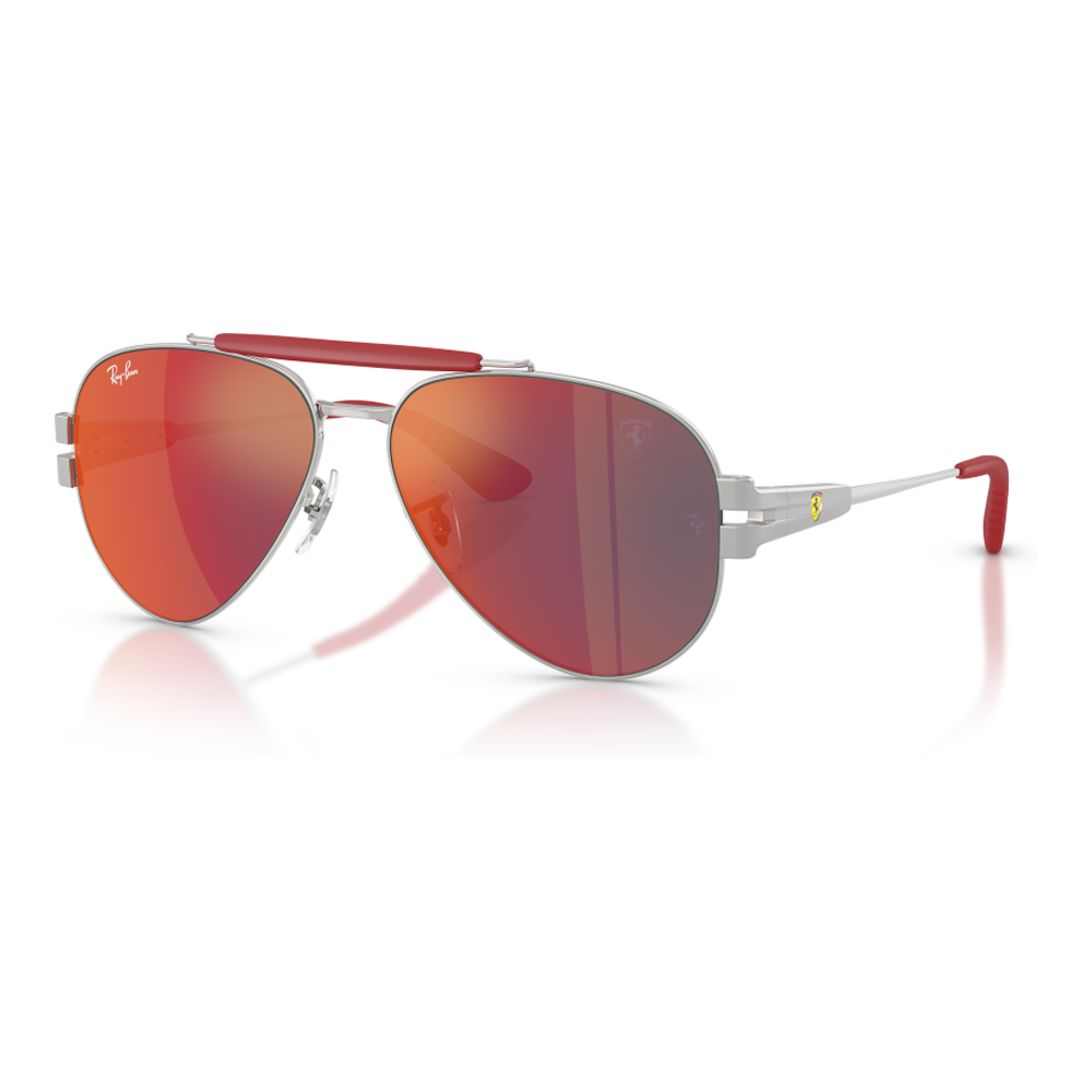 SILVER | DARK GREY MIRROR BLUE/RED