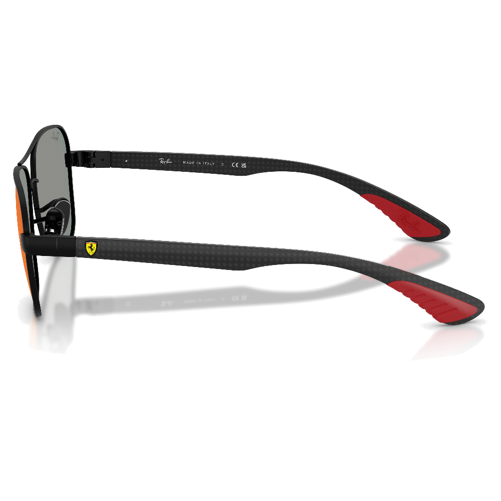MATTE BLACK | DARK GREY MIRROR BLUE/RED