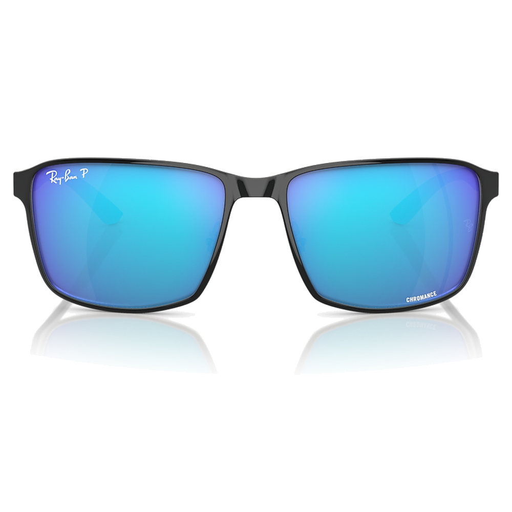 BLACK ON SILVER | GREEN MIR BLUE POLARIZED