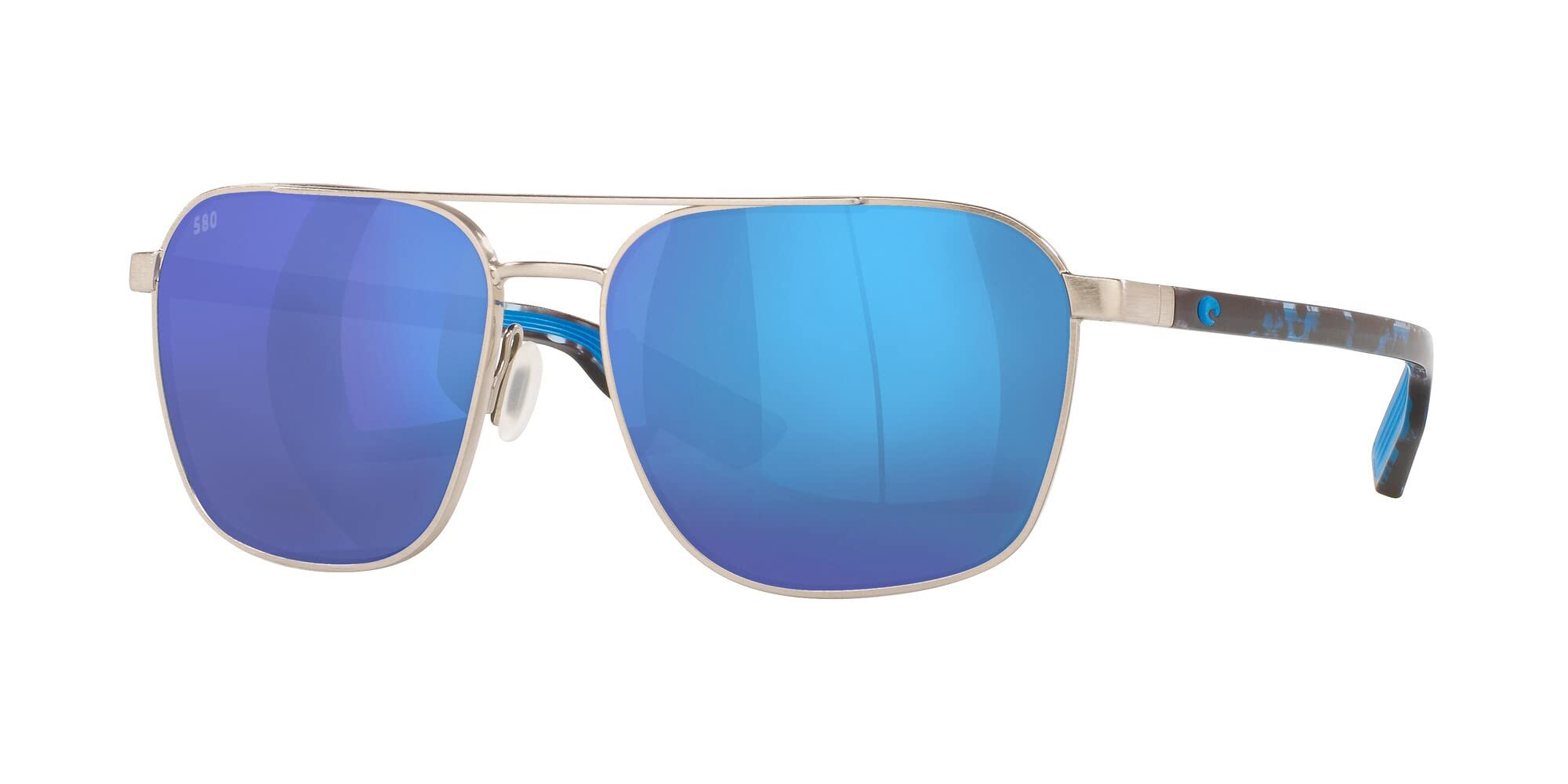 BRUSHED SILVER | BLUE MIRROR