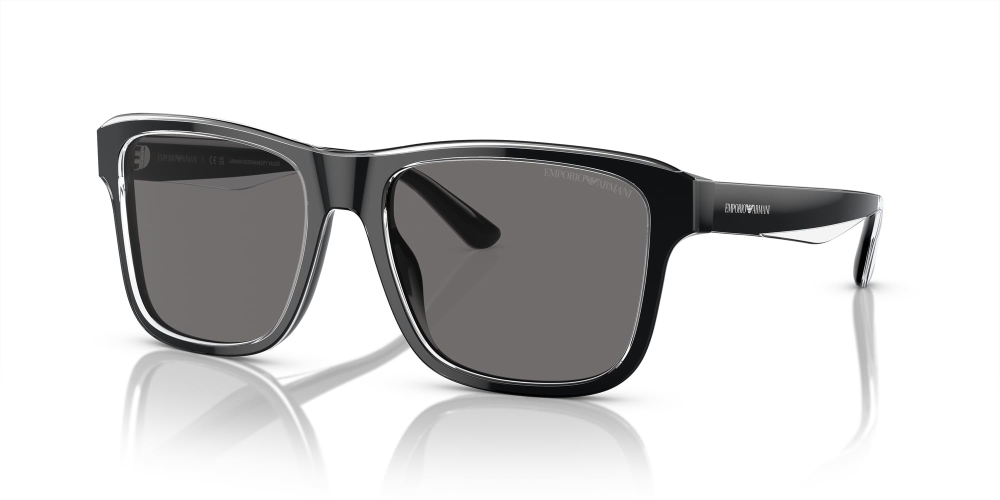 SHINY BLACK TOP CRYSTAL | DARK GREY POLARIZED