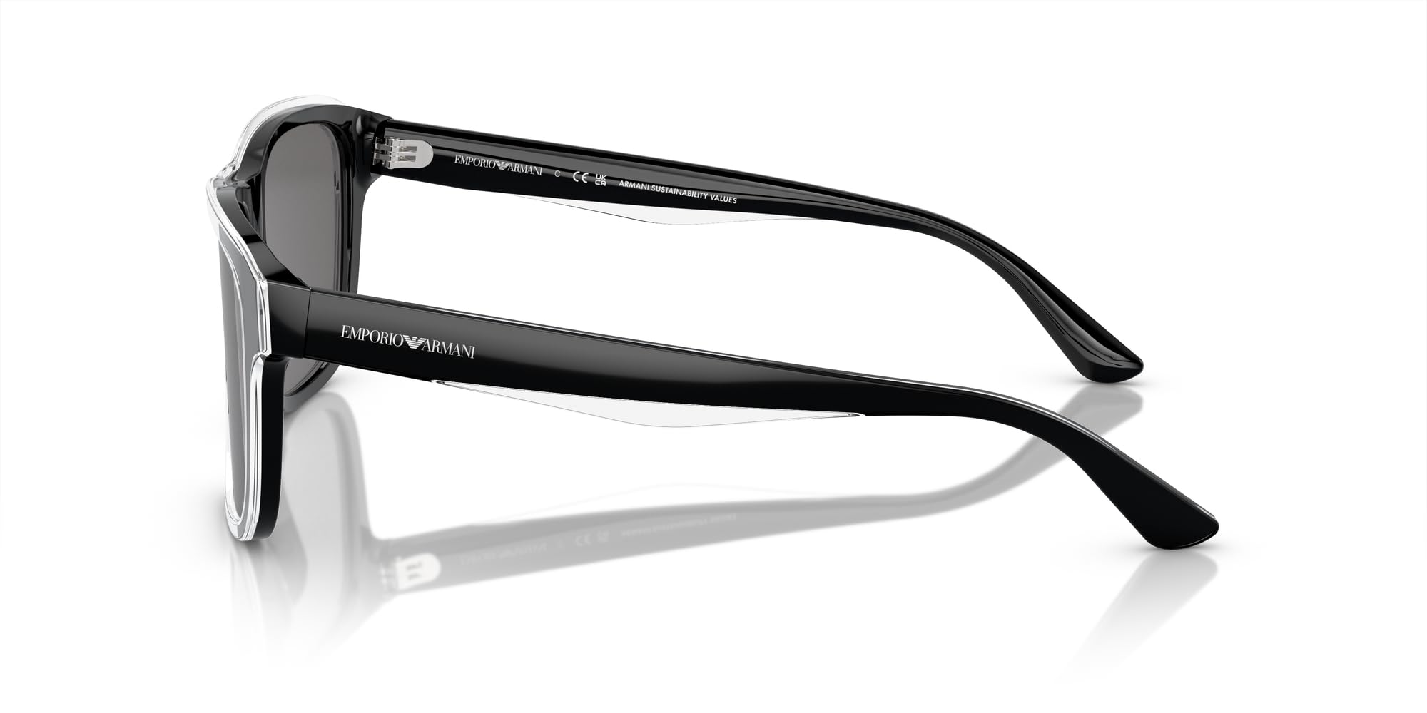 SHINY BLACK TOP CRYSTAL | DARK GREY POLARIZED
