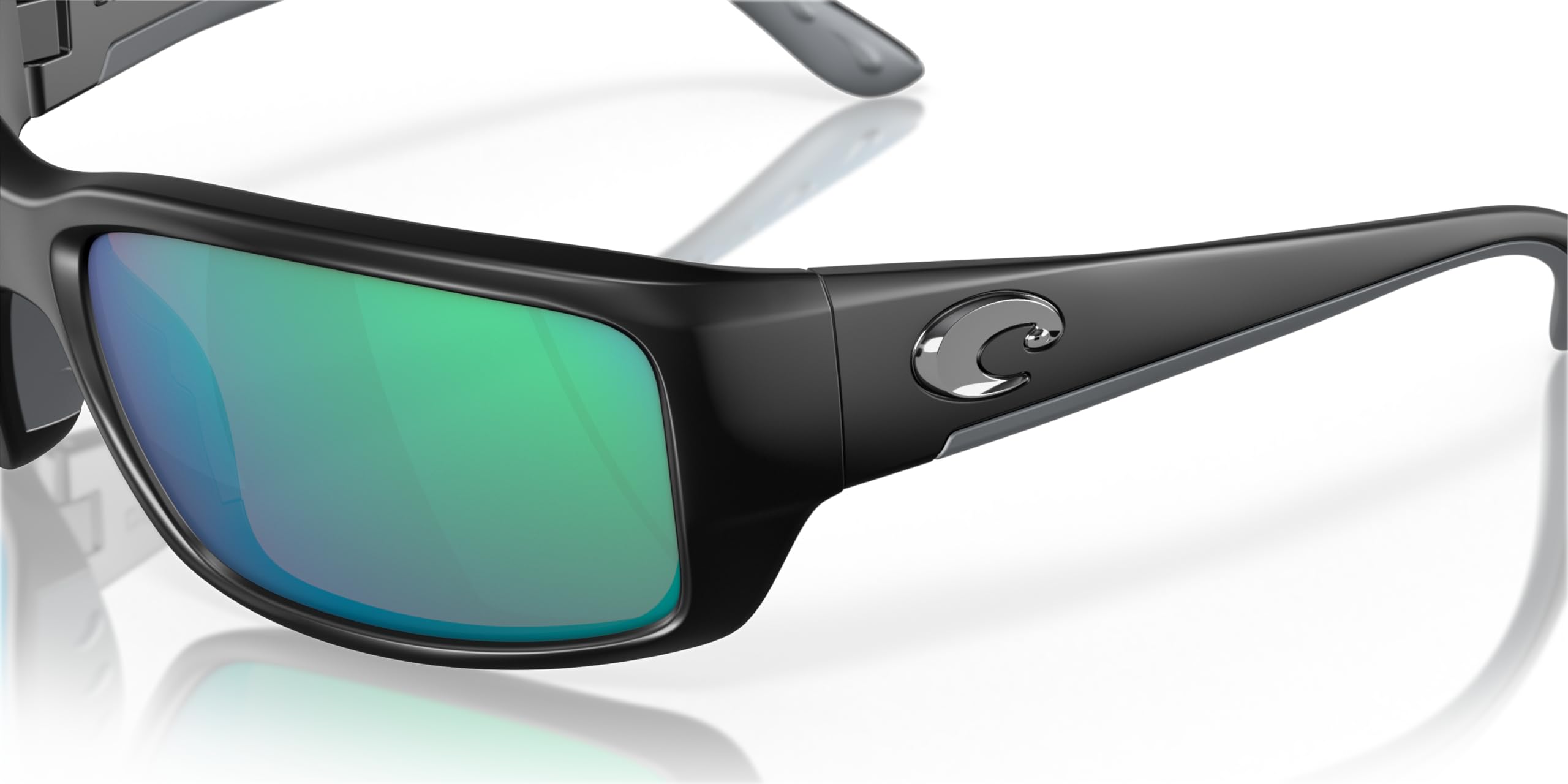 MATTE BLACK | GREEN MIRROR