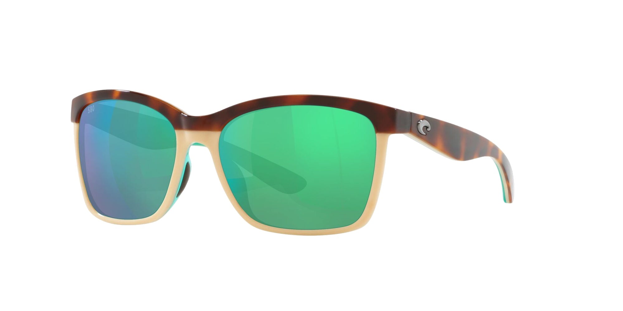 (905312) RETRO TORTOISE CREAM PINK | GREEN MIRROR