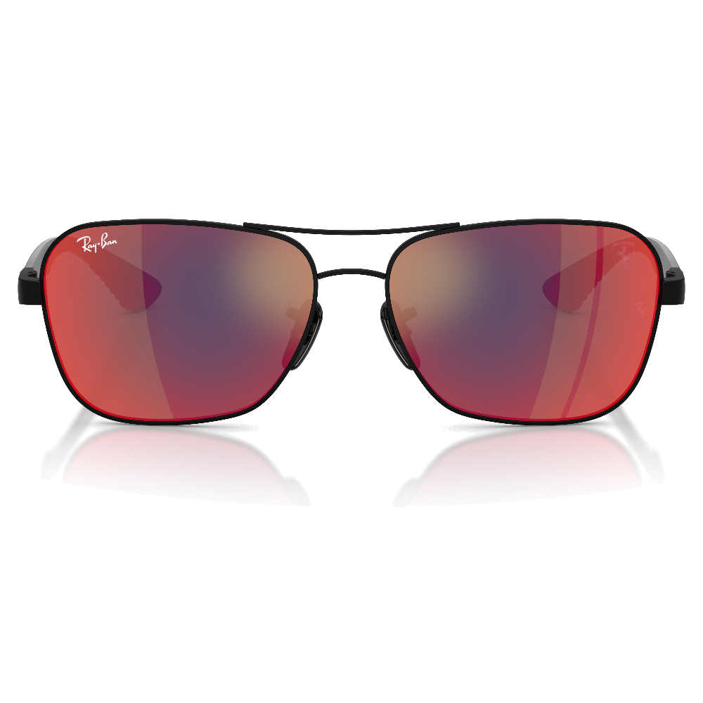 MATTE BLACK | DARK GREY MIRROR BLUE/RED