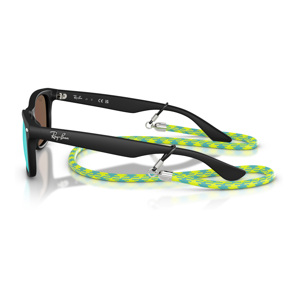 RUBBER BLACK | LIGHT GREEN MIRROR BLUE
