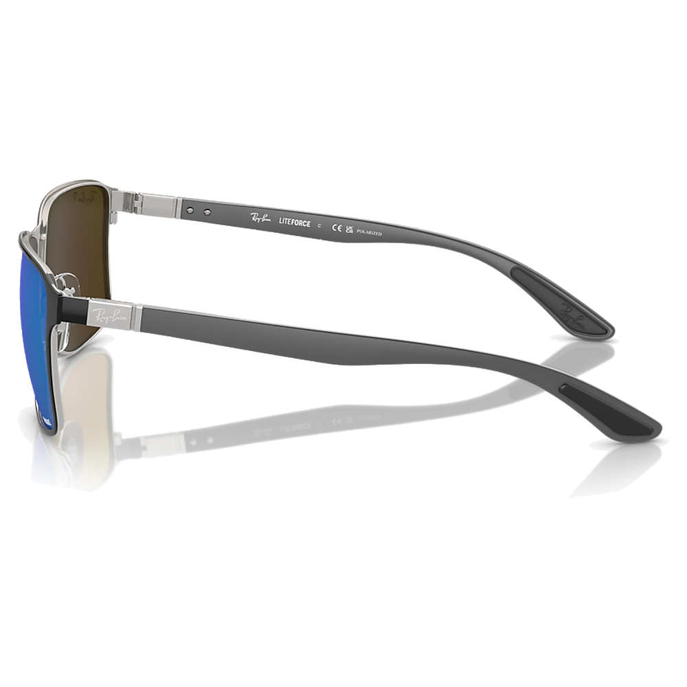 BLACK ON SILVER | GREEN MIR BLUE POLARIZED