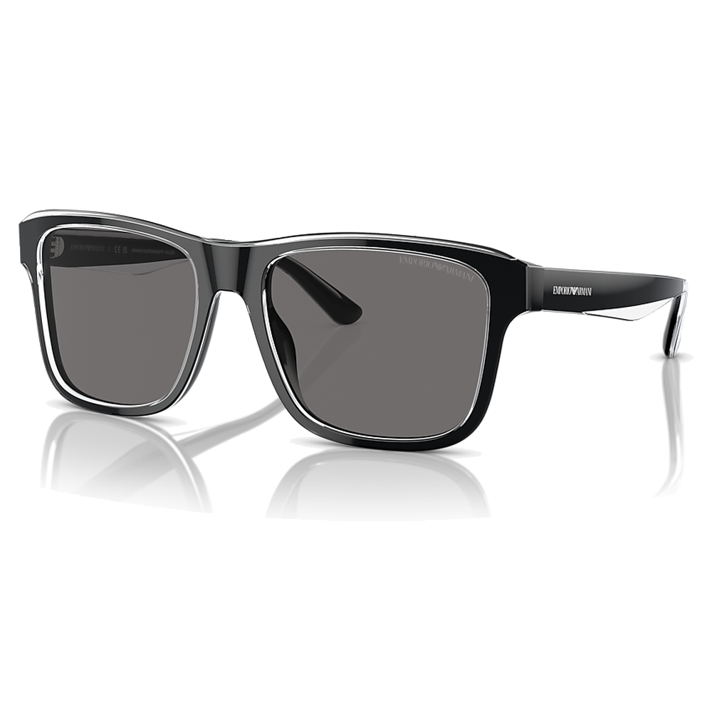SHINY BLACK/TOP CRYSTAL | DARK GREY POLARIZED