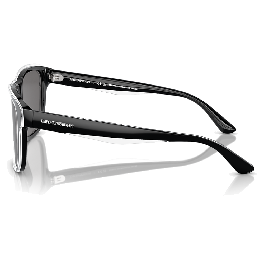 SHINY BLACK/TOP CRYSTAL | DARK GREY POLARIZED