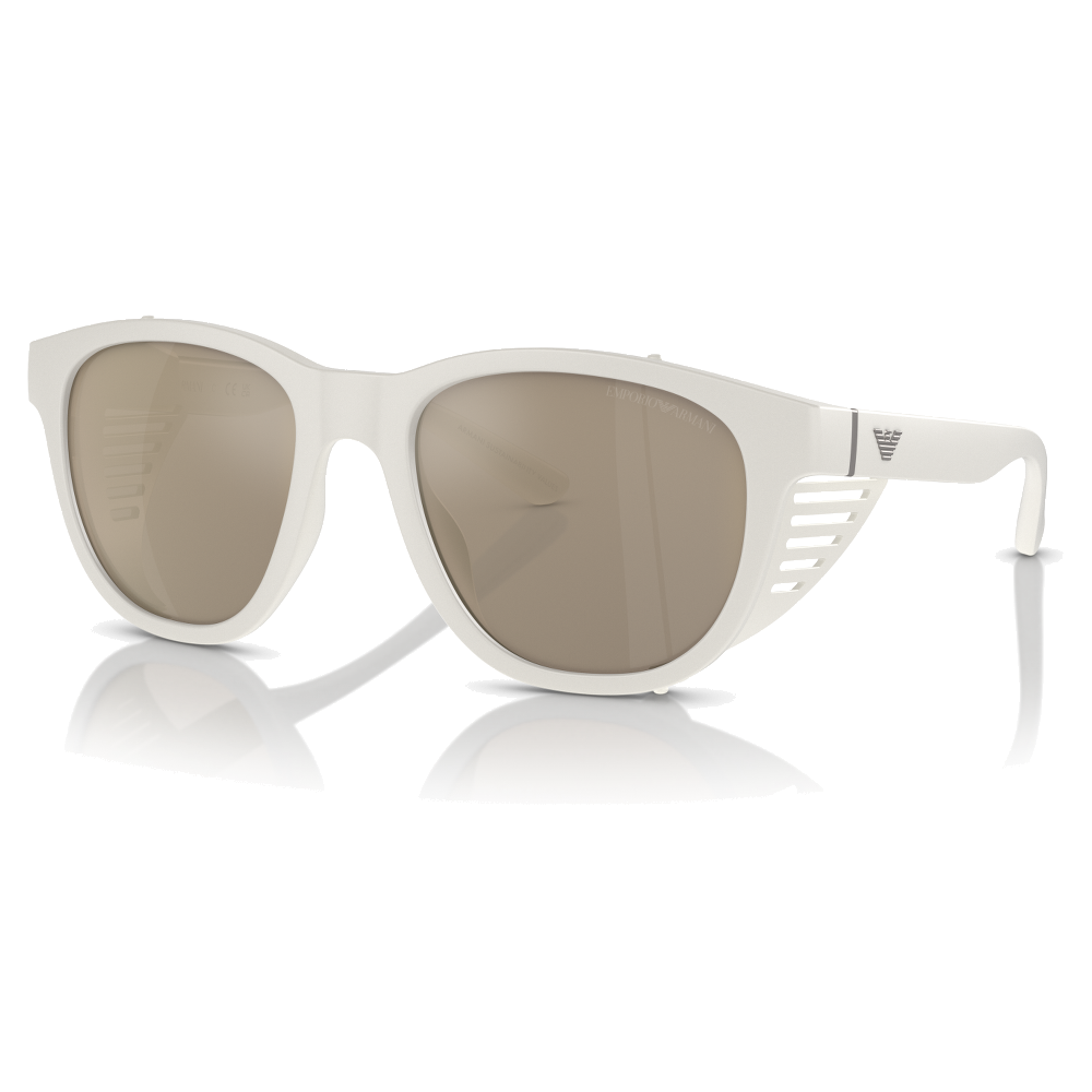 MATTE WHITE | LIGHT BROWN MIRROR GOLD