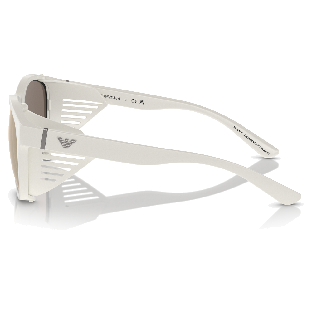 MATTE WHITE | LIGHT BROWN MIRROR GOLD